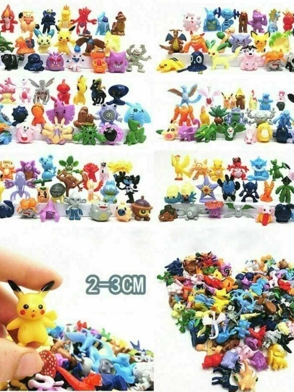 Pokemon Mini Figures 24pc Set – 2–3CM Collectible Toys – Pikachu, Eevee & More!